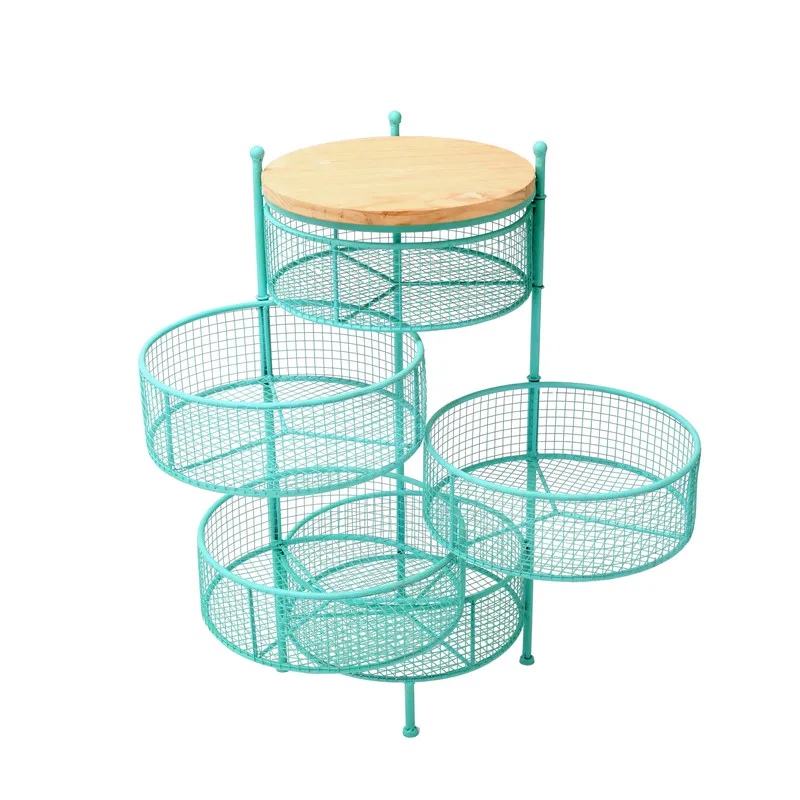 

Customized wrought iron balcony storage flower stand, living room floor-to-ceiling multi-layer frame, decorative frame rural