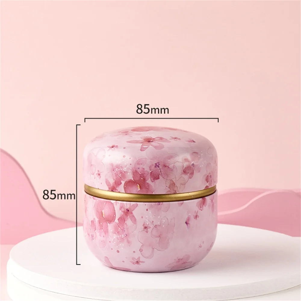 Metal Candy Box Tea Can Coffee Beans Candy Snacks Tinplate Storage Boxes Round Small Sealed Jars Gift Packaging Boxes Teaware