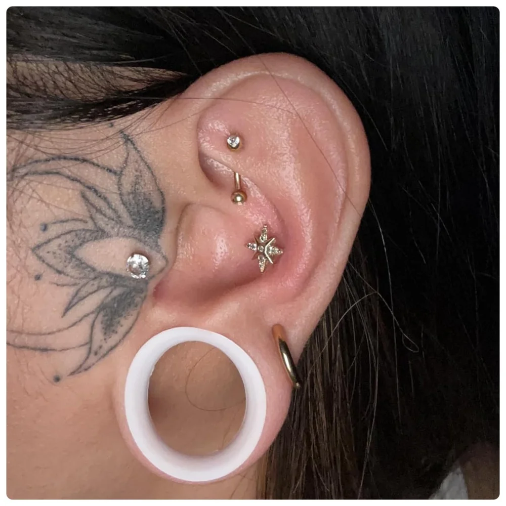 3-25mm Silicone Ear Gauges Double Flare Tunnels Earrings Flexible Flesh Black White Tunnel Expander for Women Men