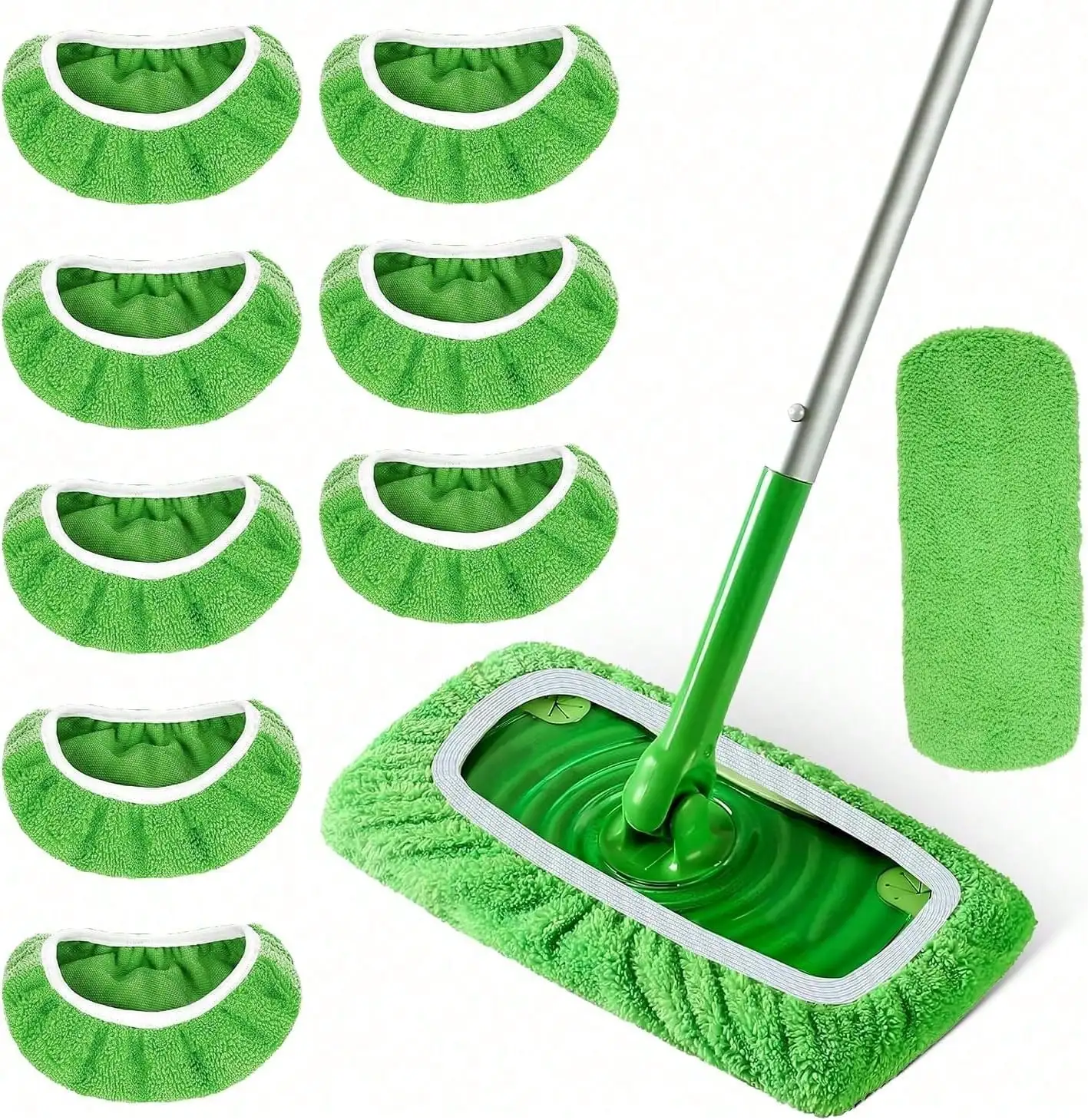 Reusable Washable Microfiber Mop Pads Refills Highly Absorbent Dry Wet Cleaning Pads Compatible With Most Flat Mops For Hardwood Tile Laminate Floors