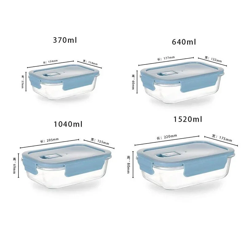 Glass Fresh-Keeping Box high Borosilicate Heat-Resistant Microwave Oven bento Fridge Special Sealed Bowl Food Storage Containers view 5