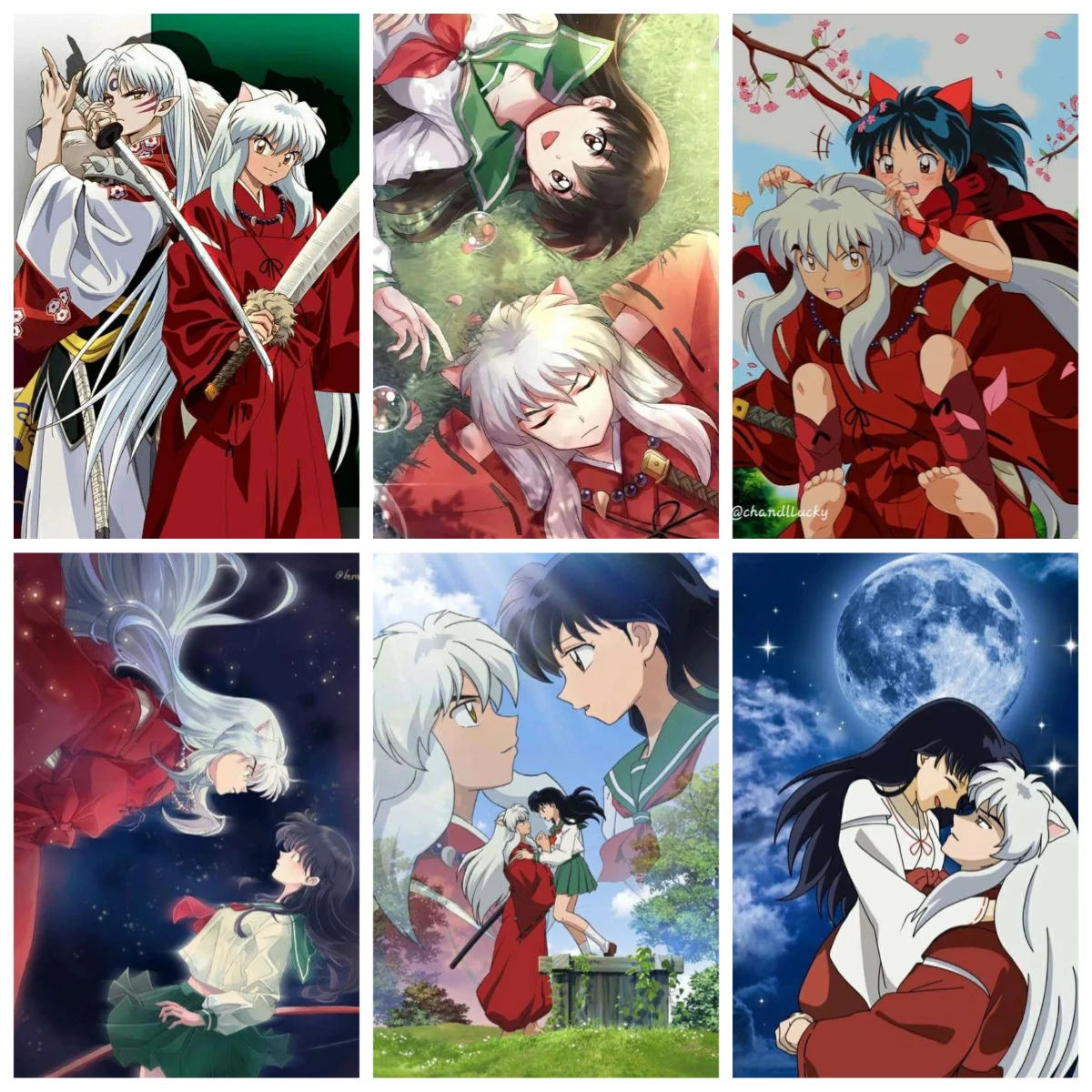1000 Pieces Anime Inuyasha  500 PCS Jigsaw Puzzles Challenging Family Activity Games for GameroomBedroom Livingroom