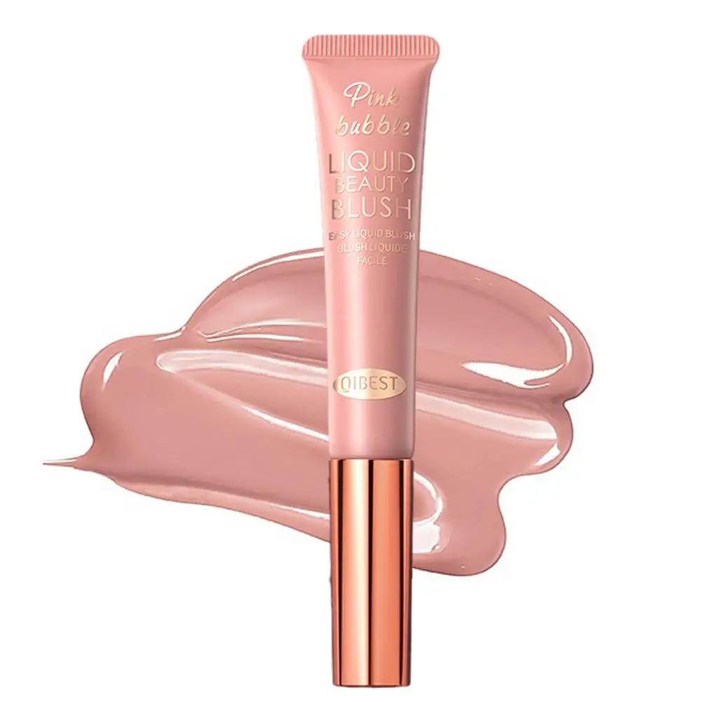 Face Liquid Blush Eyeshadow guance trucco con cuscino Smooth Maquiagem applicatore leggero impermeabile Soft CreamBlush I1E2