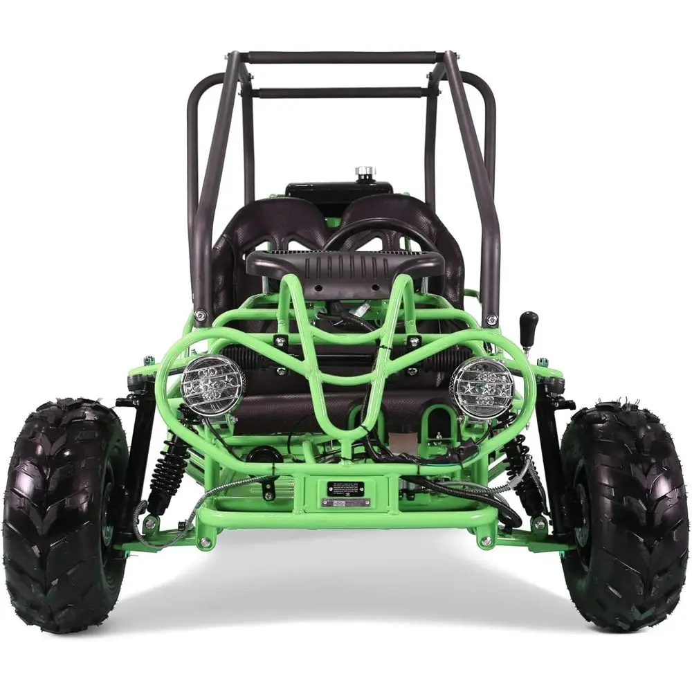 

Двухместный электрический внедорожный мини-багги, неоново-зеленый и черный, каркас, вездеходные шины