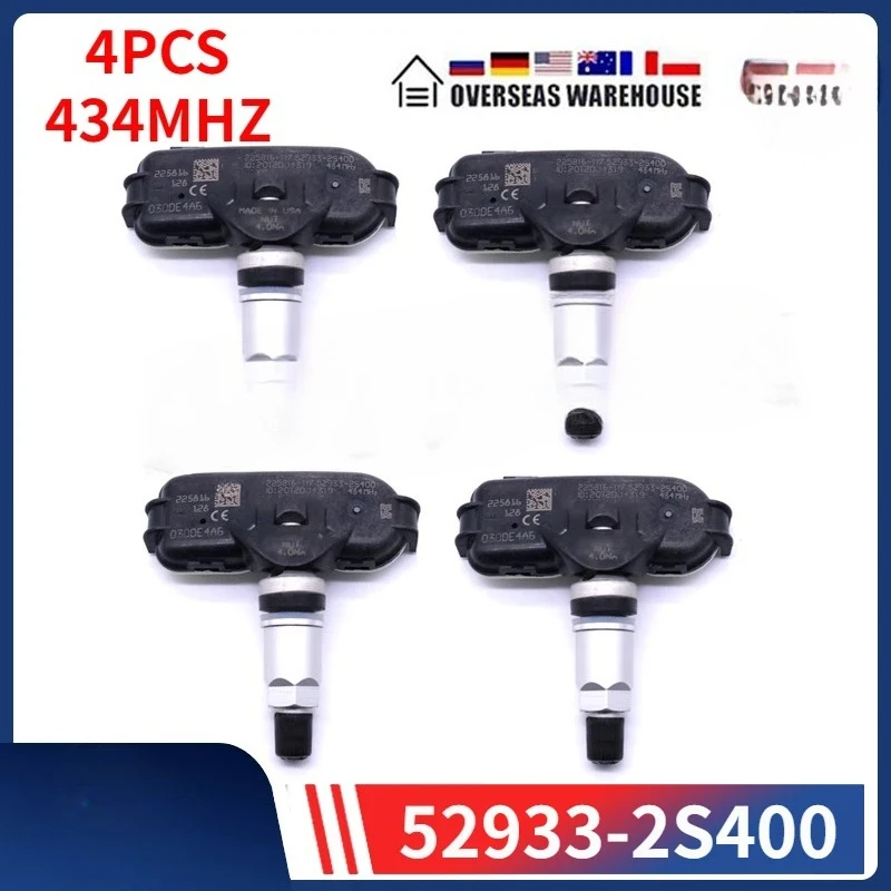 

52933-2S400 Датчик давления в автомобильных шинах, 4 шт., TPMS, 434 МГц для Hyundai Ix35 Tucson 2013-2015 [LM] 2014-2015 Kia Sportage [SL]
