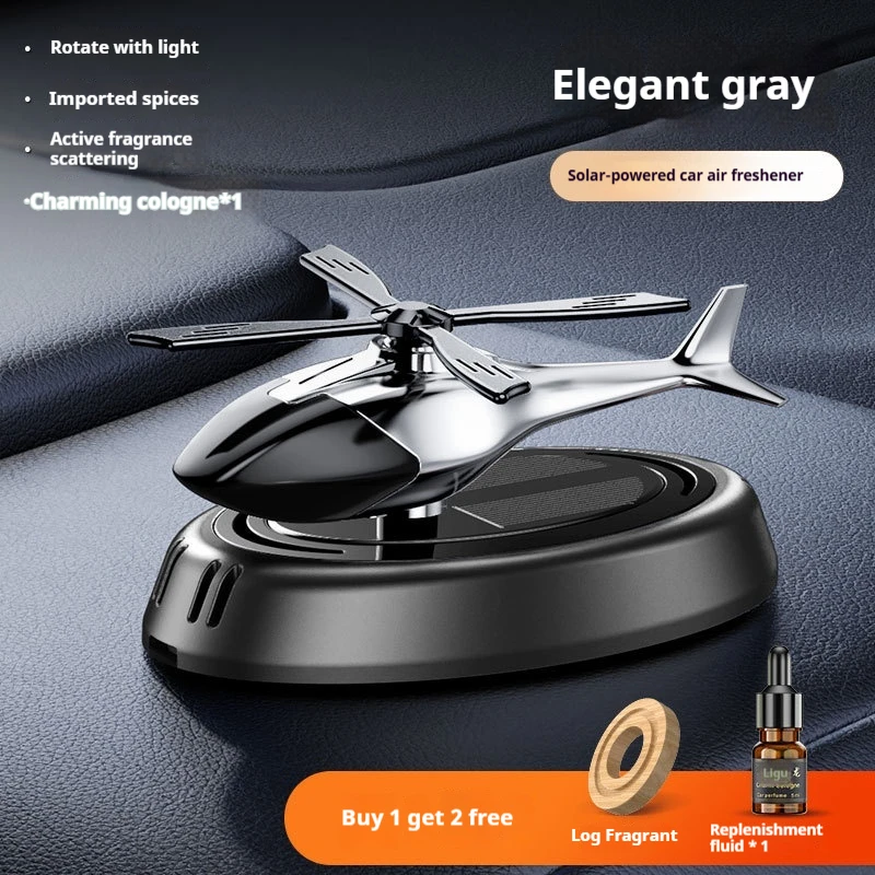 Ambientador de ar para carro movido a energia solar, modelo de aeronave decorativa, perfume para painel de carro, ornamento de longa duração, brinquedo transfronteiriço