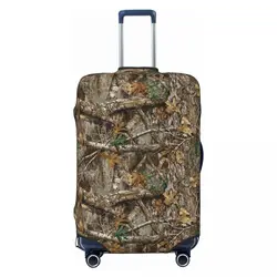 Custom Real Tree Camouflage Camo Pattern Suitcase Cover Washable Luggage Protective Covers for 18-32 inch