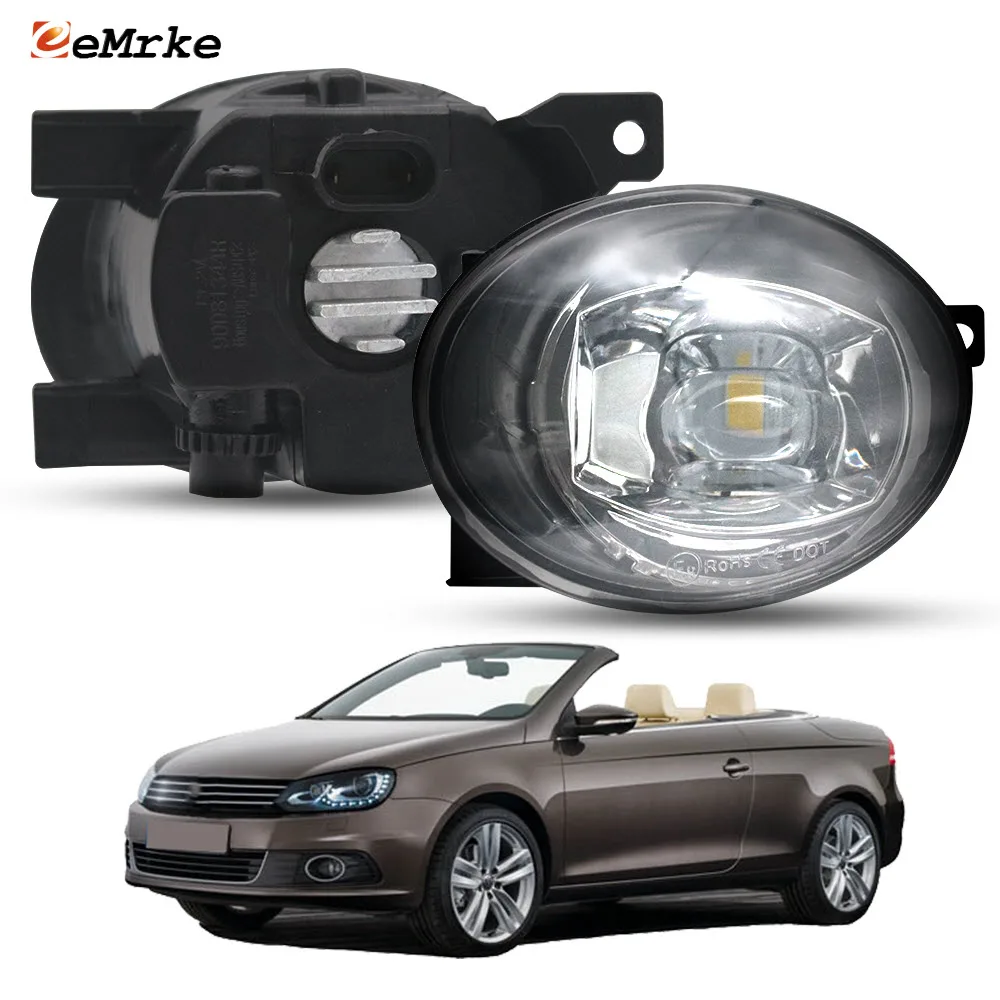 

Upgrade Led Fog Light for Volkswagen Eos 1F7 1F8 2011 2012 2013 2014 2015 2 Pieces DRL Daytime Running Lamp Lens Front Headlight