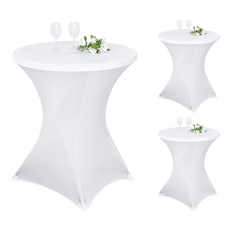 ABKJ-3 PCS Stretch Bar Table Covers For Bistro Table Reinforcement In The Foot Area Stretch Cover For Bar Tables