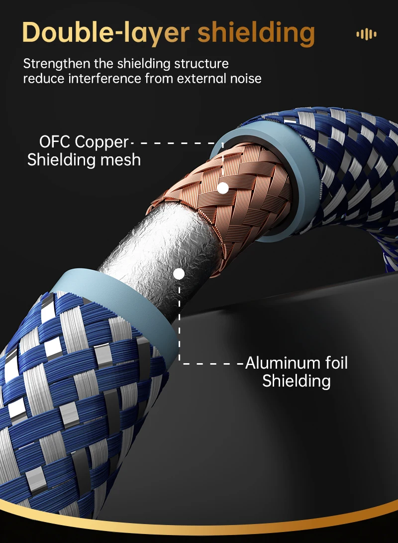 Serost StarPro HiFi Audio Sauerstofffreies Kupfer Versilbertes OFC AC-Stromkabel 9AWG US EU AU zu C7 C13 Stecker für Leistungsverstärker – Detail 5