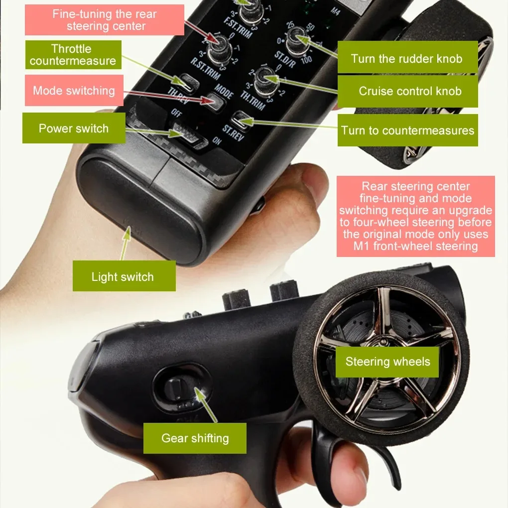 UDIRC UCX2402 RC Auto 1/18 4x4 Simulazione Arrampicata Fuoristrada con Cambio Inversa Modello di Controllo Remoto Auto Giocattolo Regalo