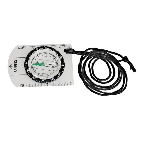 All-in-One Mini Régua para Camping ao ar livre, Base Plate Compass, Mapa Régua, Papelaria bonito, material escolar