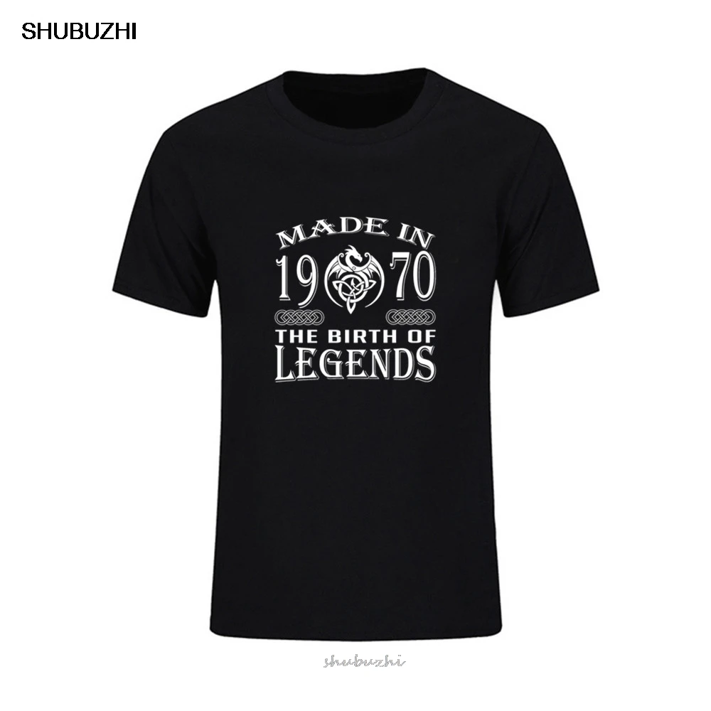 Made In 1970 The Birth of Legends New Brand Summer T Shirts for Men Casual Short Sleeve Cotton Tee Shirt Printing for Guy