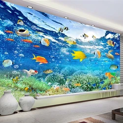 Underwater World Custom 3D Photo Wallpaper For Kids Room Decoration Mural Bedroom Living Room Sofa TV Background Papel De Parede