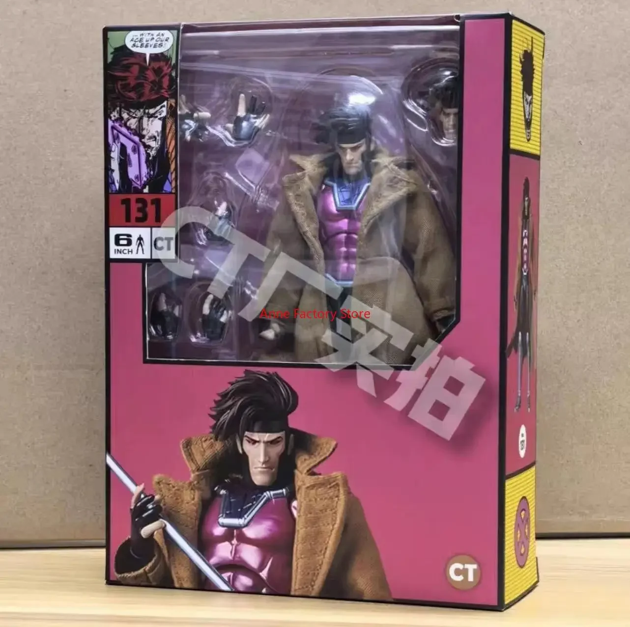 In Stock Ct Toys Gambit Mafex 131 X-Men Figure Wolverine SHF Anime Action Figure Figurine Statue Model Customized Gifts Toys view 3