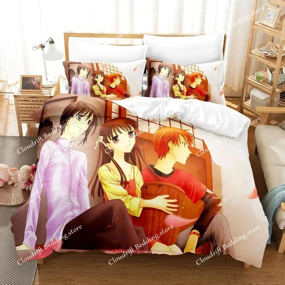 3d Print Anime Fruits Basket Bedding Set Single Twin Full Queen King Size Bed Set Adult Kid Bedroom Duvetcover Sets Home Textile