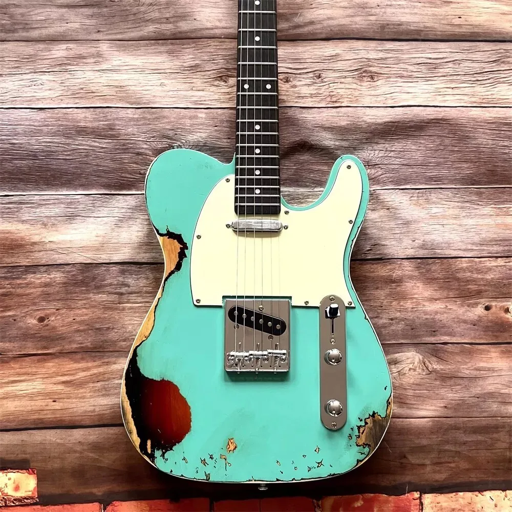 

in stock Aged Custom Shop relics blue tele guitar shipping quickly