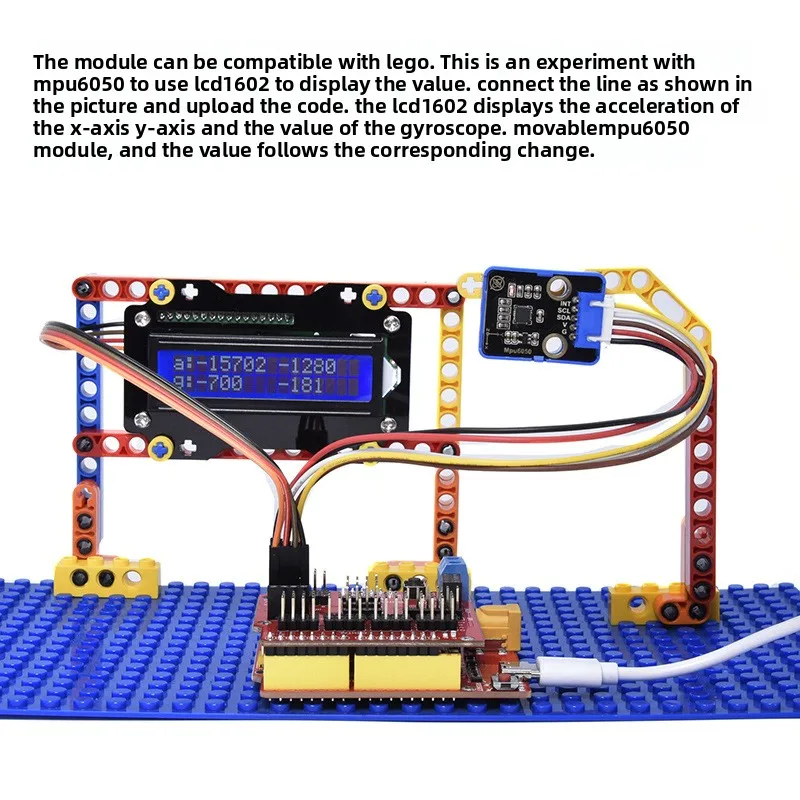 MPU6050 Modul Sensor Enam Sumbu 3D Sudut 3 Sumbu Akselerasi Giroskop