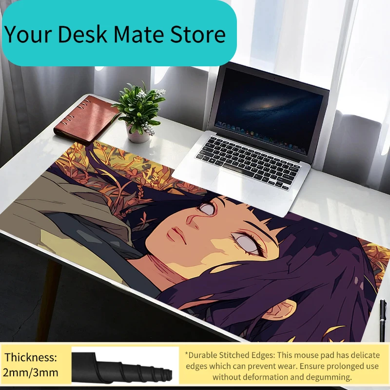 Mauspad, rutschfestes Gummi-Mauspad, Laptop, Naruto Hyuuga Hinata, Gamer-Schrank, Tastaturpad, Büro, Computer, Gaming, Schreibtisch, Mauspad