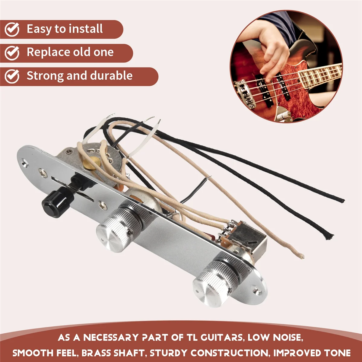 

SSR предварительно смонтированная пластина управления гитарой в сборе, 3-позиционный лезвие с нагрузкой, двухтактный потенциометр, отличные ручки скорости горшка