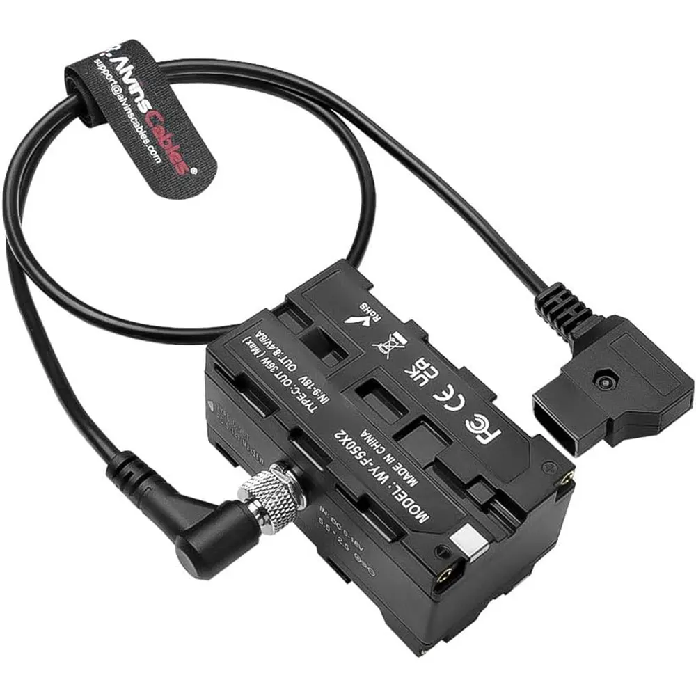Alvin's Cables D-tap a cable de alimentación de batería simulada NP-F de doble cara para Atomos Ninja |   PequeñoHD |   Monitor Feelworld, NP-F550 |   F570 |