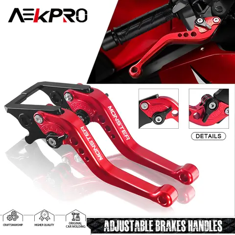 2024 Motorcycle Handlebar lever For MONSTER 795 796 696 695 620 400 S2R 800 Monster Adjustable Short Brake Clutch Levers Handle