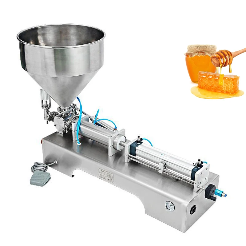 

Paste Filling Machine Pneumatic Cream Viscous Liquid Honey Sauce Bottle Filler Cosmetic Beverages Production Machinery