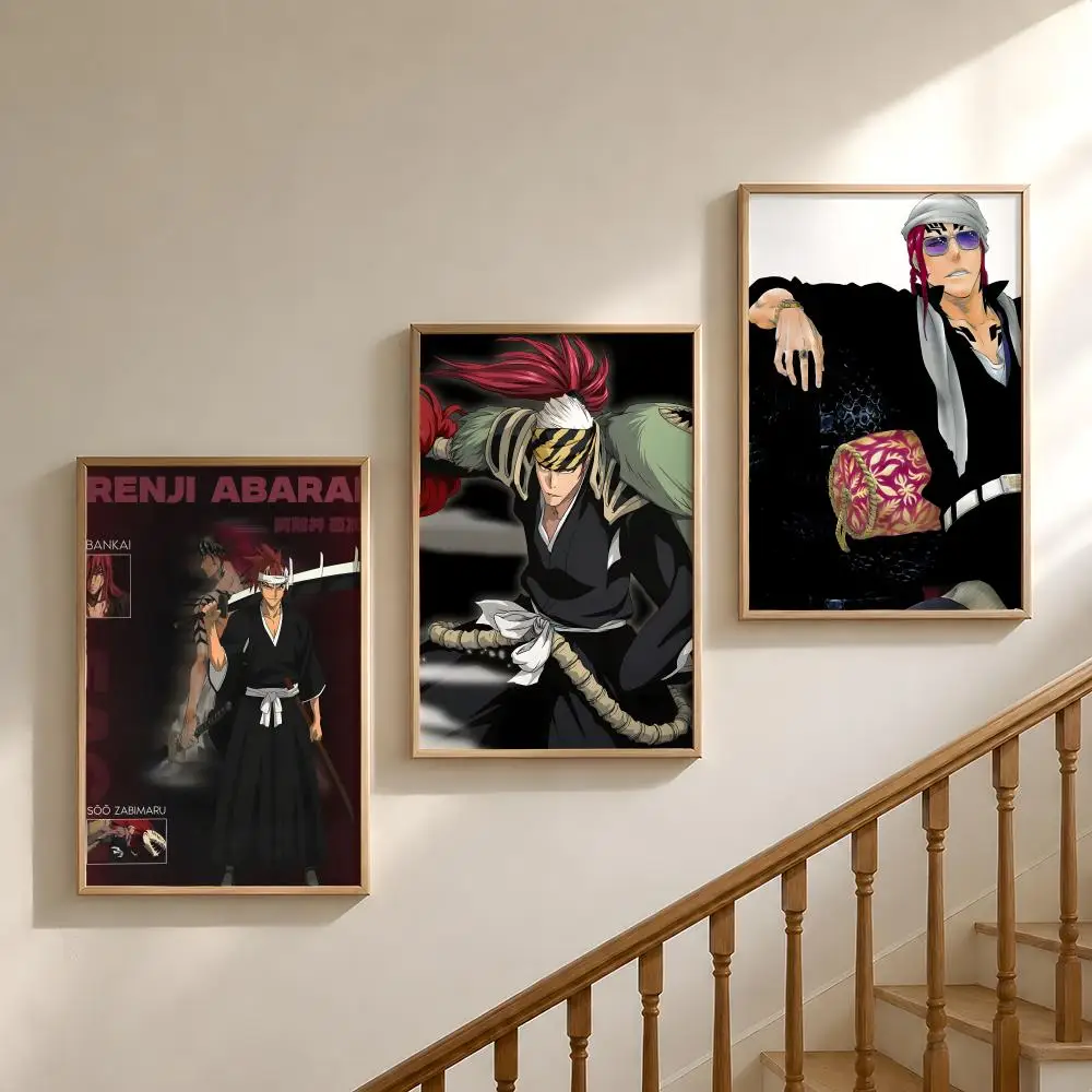 Character R-Renji Abarai Bleach Bankai Poster Waterproof HD Modern Peel And Stick Wall Decor Bedroom Living Room Dorm Office