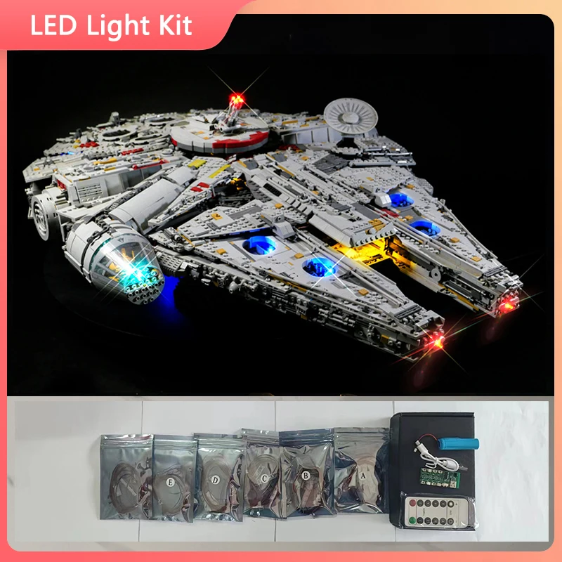 75192 Millennium Falcon LED Light Kit For Compatible 81085 (Only Lighting Inlcuded)