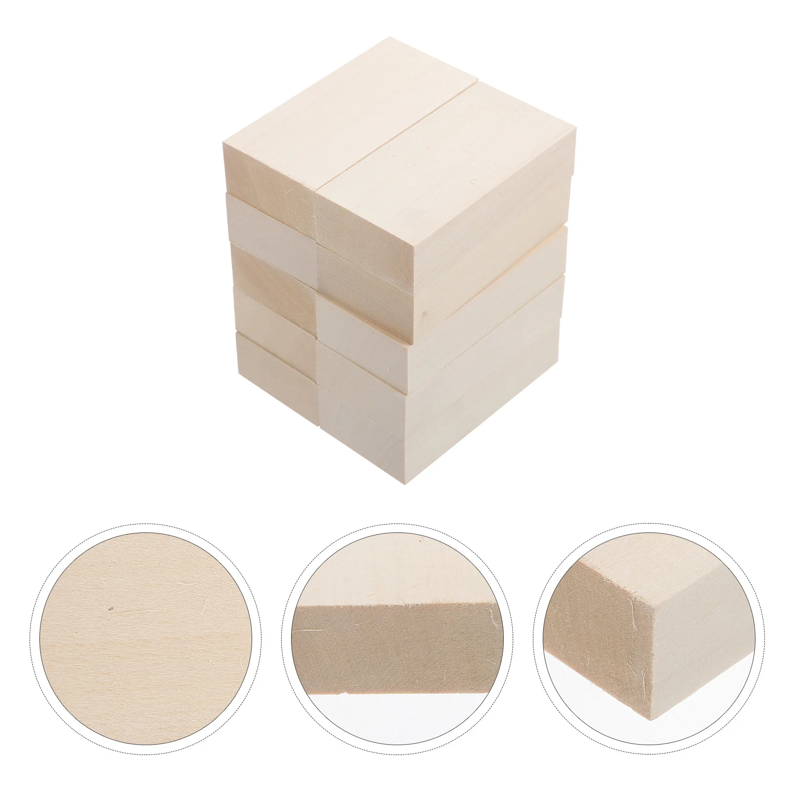 

10 шт. гладкие деревянные блоки из липы, незавершенные доски для рукоделия «сделай сам», деревянный материал для резьбы по дереву, деревянные доски «сделай сам»