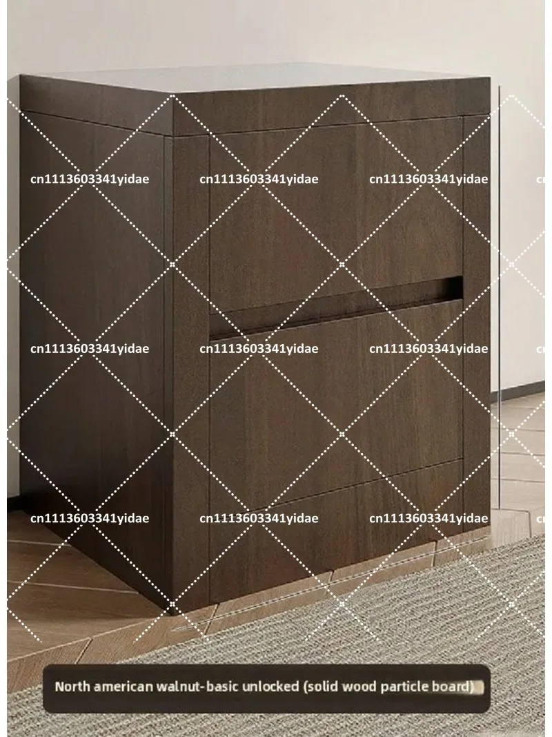 Multifunctional Hidden Storage Bedside Cabinet with Anti-Theft Lock and Large-Capacity Safe for Bedroom