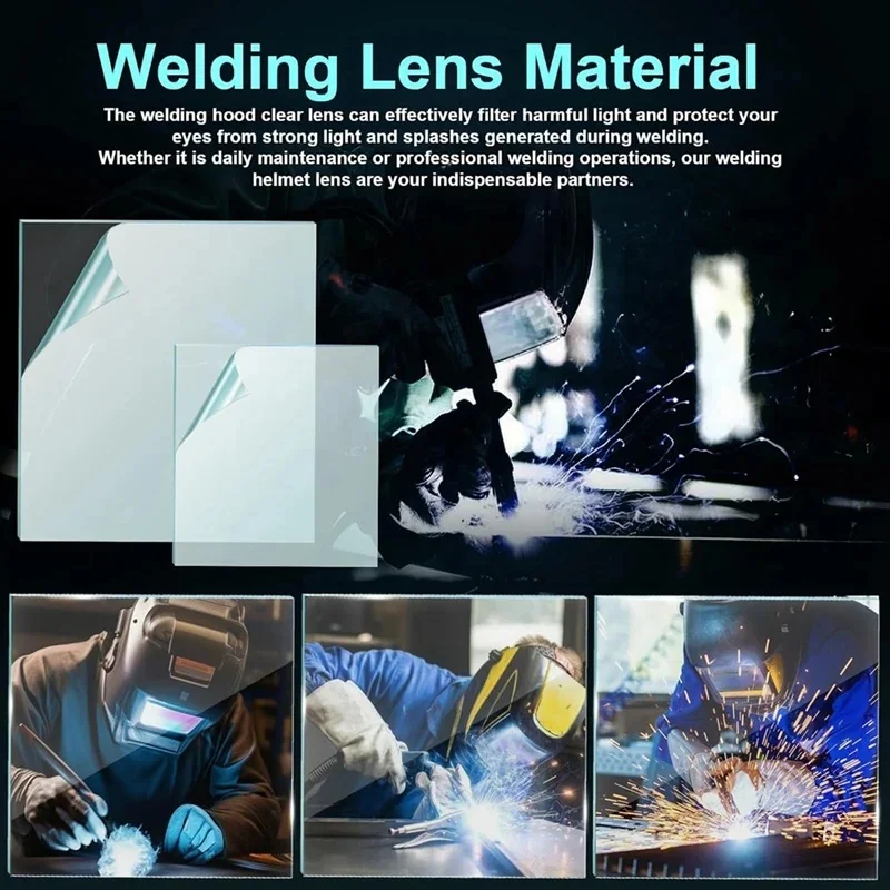 

Clear Welding Helmet Lenses for Electric Welding Hood Cover - Compatible with KP3044-1 and KP2898-1