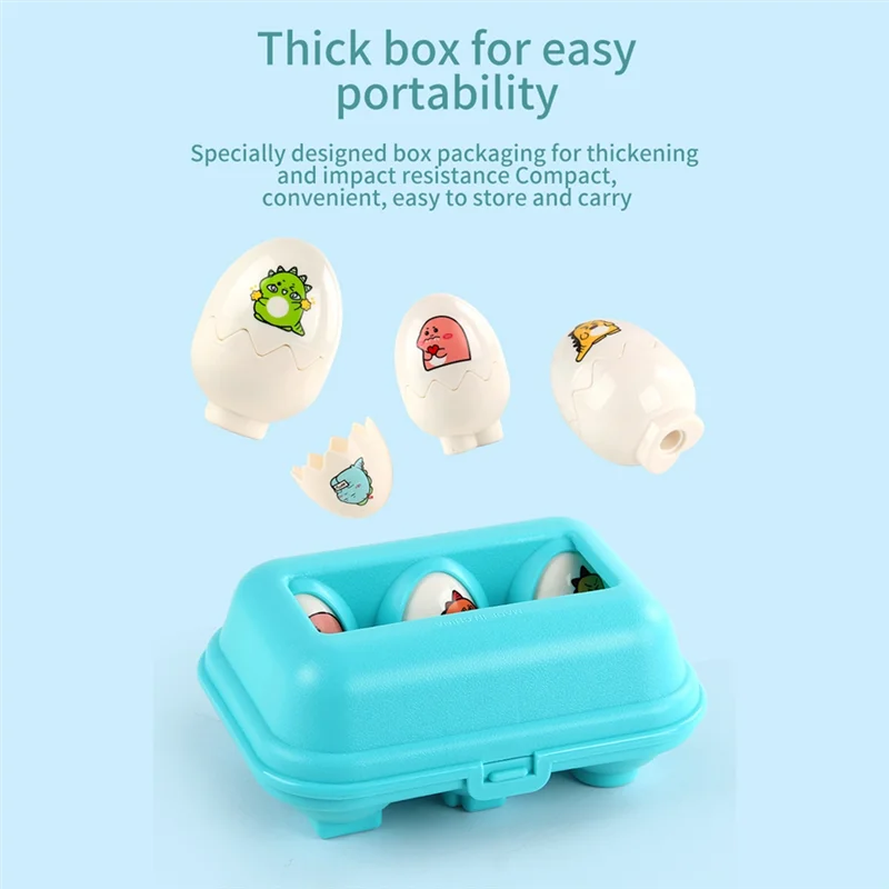 

6PCS 3D Eggs Puzzle Learning Education Math Toys Smart Game Easter Gifts For 1 2 3 Year Old
