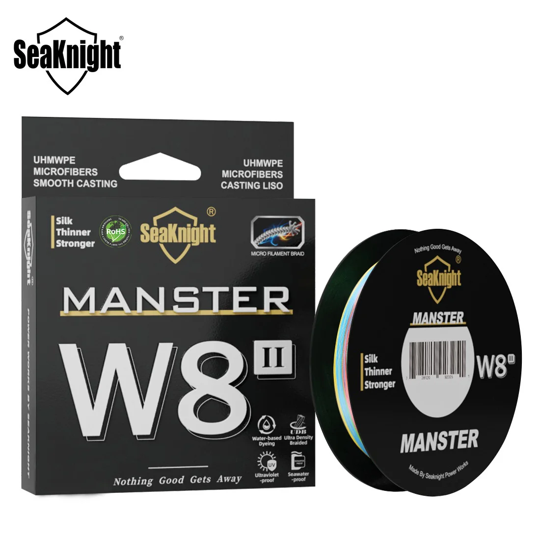 SeaKnight Brand W8 II Series Fishing Lines 8 Weaves 500m 300m 150m Upgrade Strong Braided PE Line for Seawater Fishing 15-100LBs