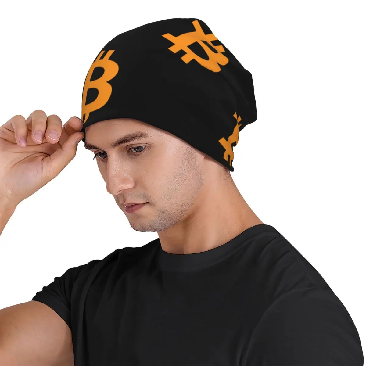 Bitcoin Cryptocurrency - Bitcoin BTC Men Women Adult Beanies Caps Knitting Bonnet Hat Warm Hip Hop Autumn Winter Skullies Hats