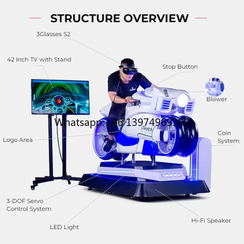 Game Center Virtual Reality Equipment VR Motion Racing Simulator Moto VR Motorcycle factory