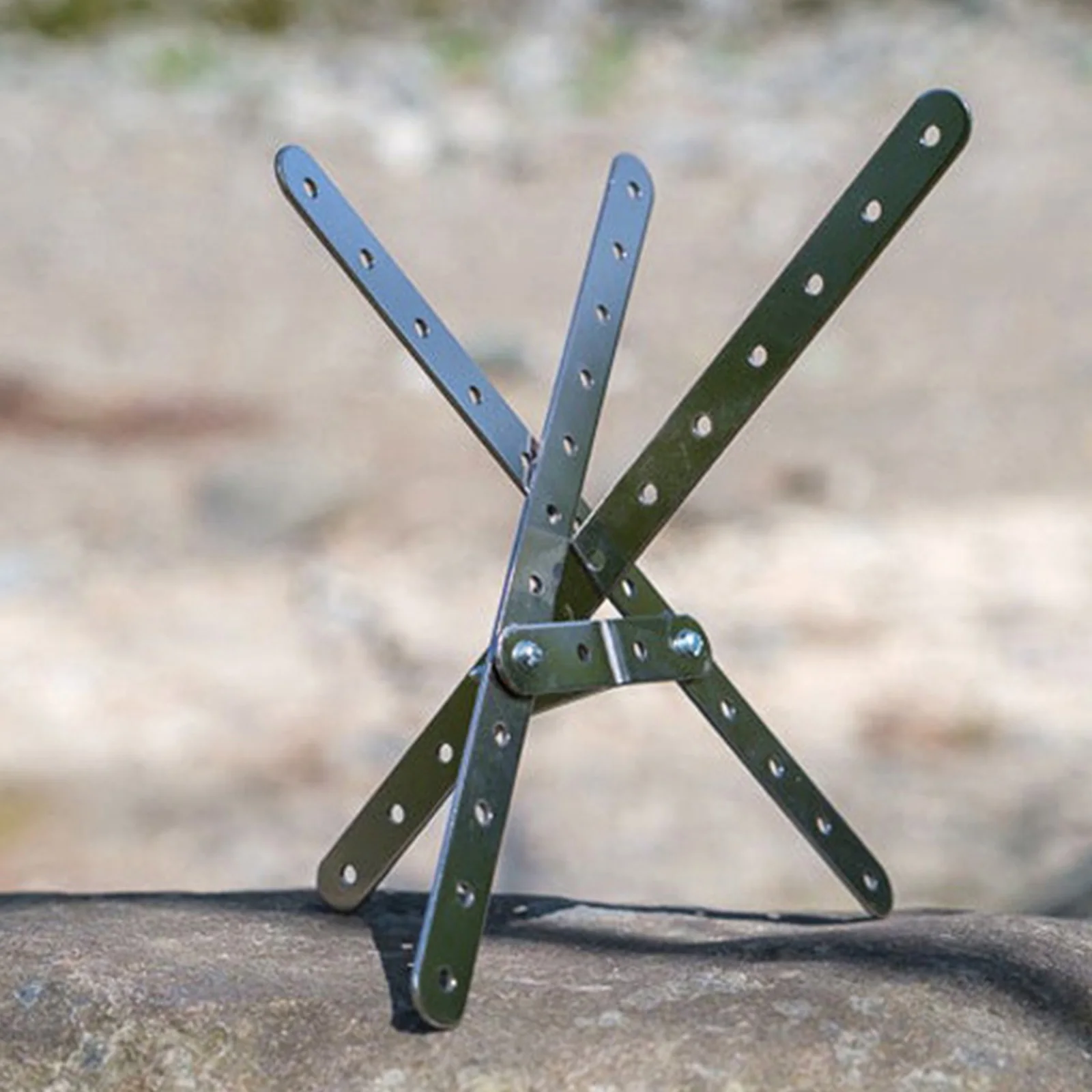 Firewood Burning Auxiliary Rack Foldable Campfire Wood Holder Stainless Steel Portable Outdoor Camping Supplies