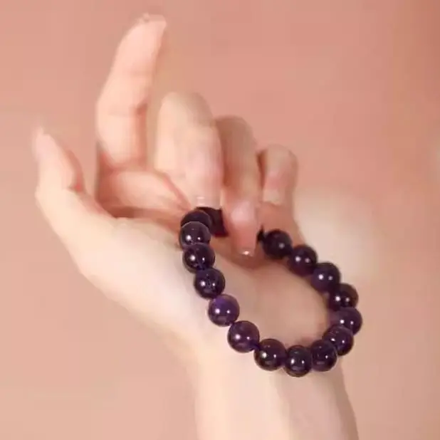 

Браслет Crystal Lake с аметистом, один круг, кристалл, фиолетовый, счастливый браслет, ниша, простой подарок для пары для подруги