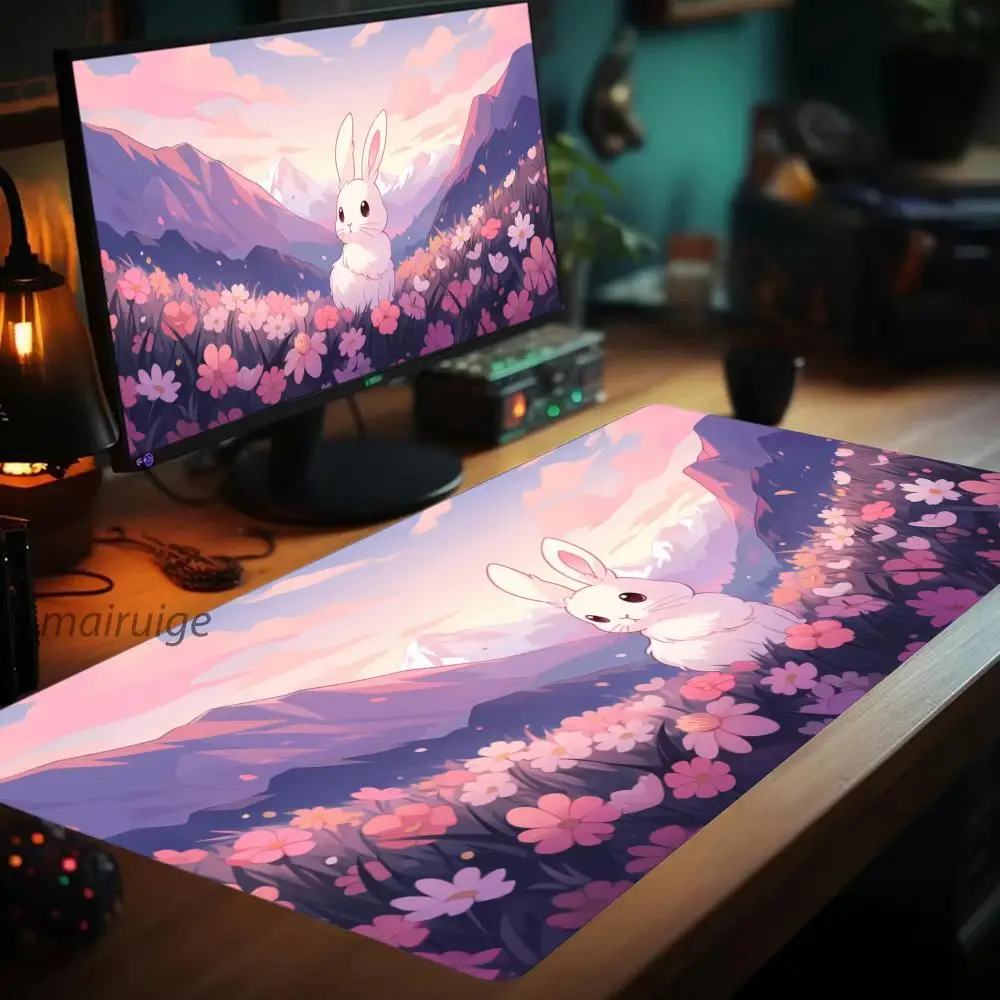 

Коврик для мыши Kawaii Bunny Magic Party Game Mat Прочный резиновый коврик для игр MTG и TCG 35X60 Коврики для мыши Офисные настольные коврики Дружественный дизайн