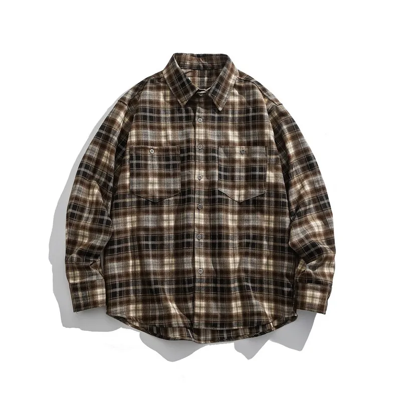 FACTCHECK Vintage Luxury Quality EU US Size Work Shirt Outdoor Travel Holiday Camp Chic Oversize Flannel Plaid Long-Sleeve Shirt