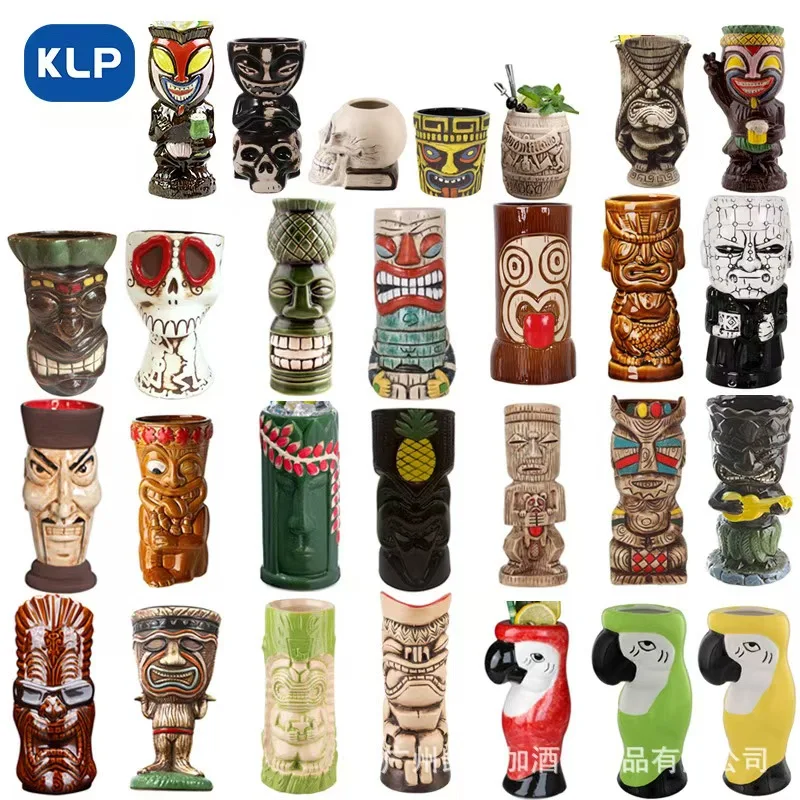 

Tiki Cocktail Glass Cup, Grimace Cups, Ceramic Wine Glass, Animal Shapes, Creative Cocktail Glasses, Bar Accessories