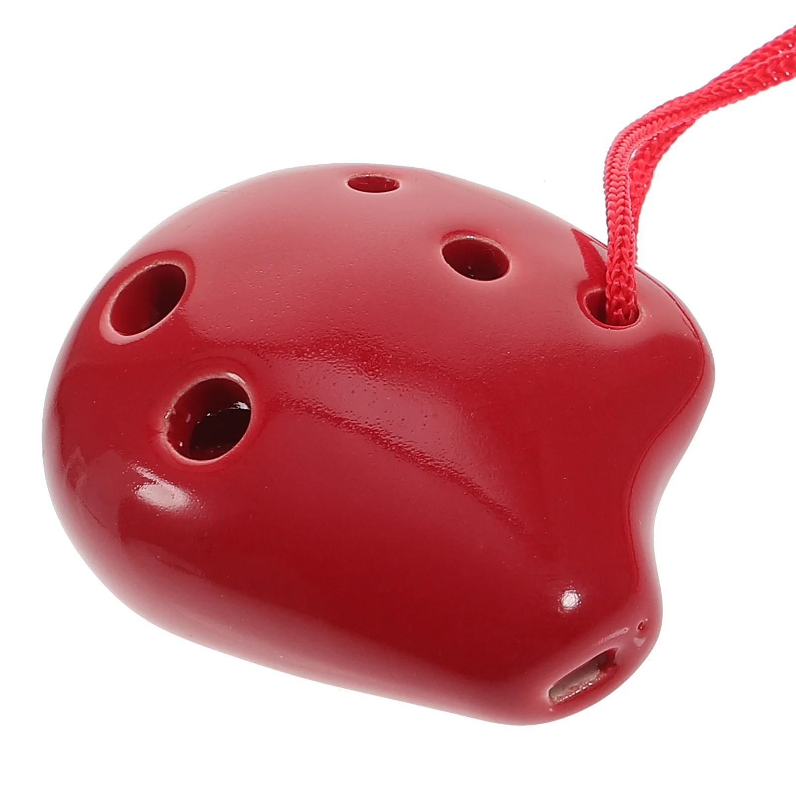 

2 Pcs Alto Ocarina 6 Hole Ceramic Music Instrument Musical Instruments Gift Idea Hand Painting Key Lanyard