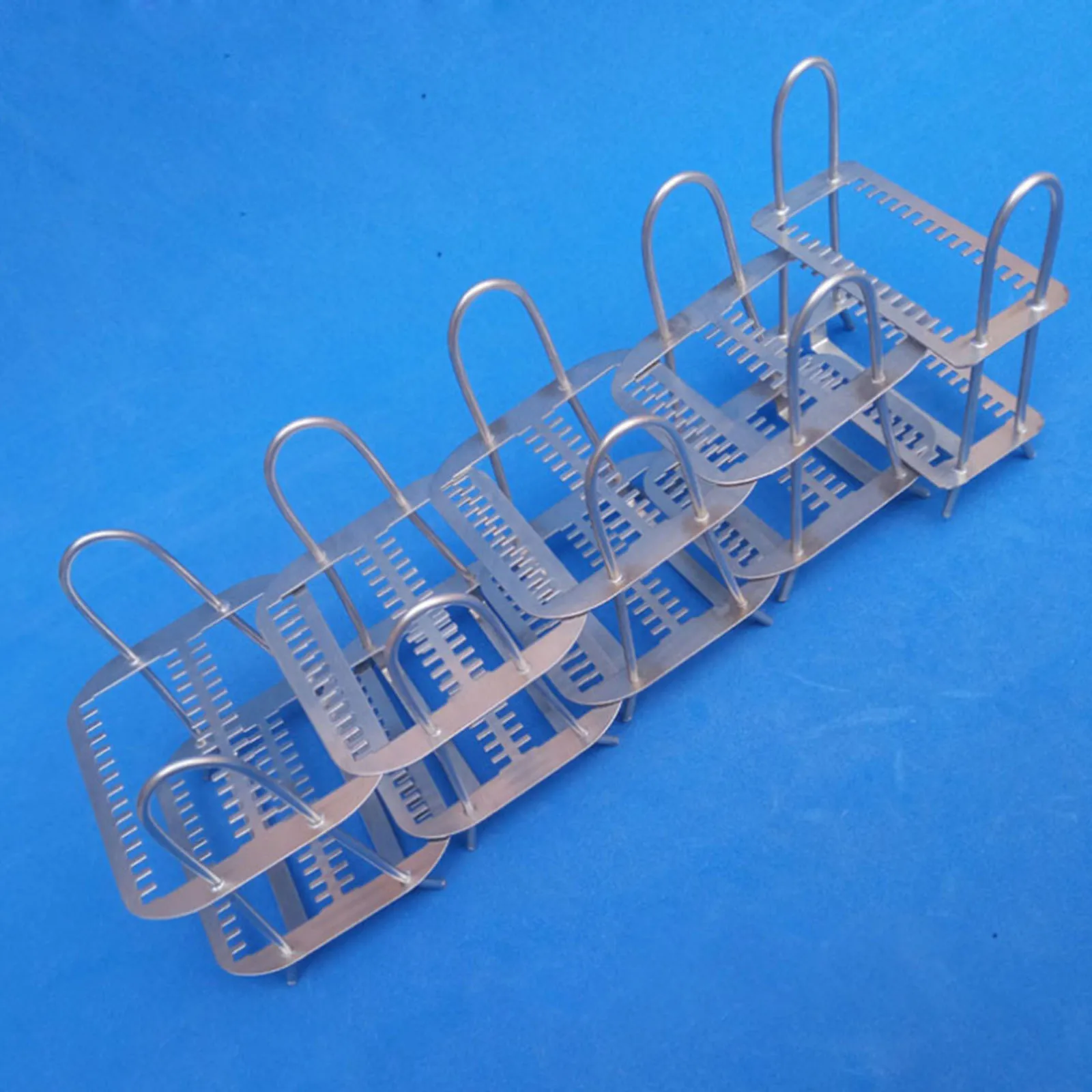 10/15/20/24/26/40 Slots Edelstahl Färbung Rack Für Micro Rutschen Labor Ersatzteile