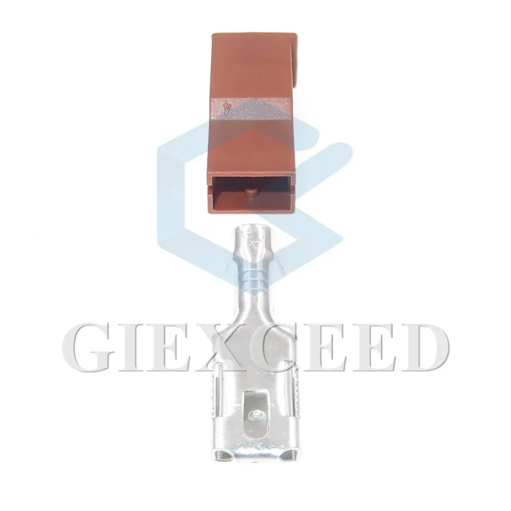 2 Sets 1 Pin AC Assembly 6.3mm Car Wiring Socket With Terminal Auto Large Current Connector 171809-1
