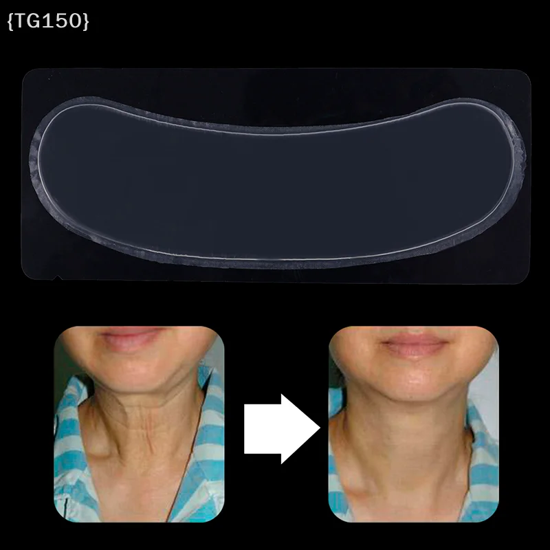 【Ja】Cinta de silicona para levantar el cuello, cuidado reutilizable antiarrugas y antienvejecimiento, parche transparente invisible para tensar la piel
