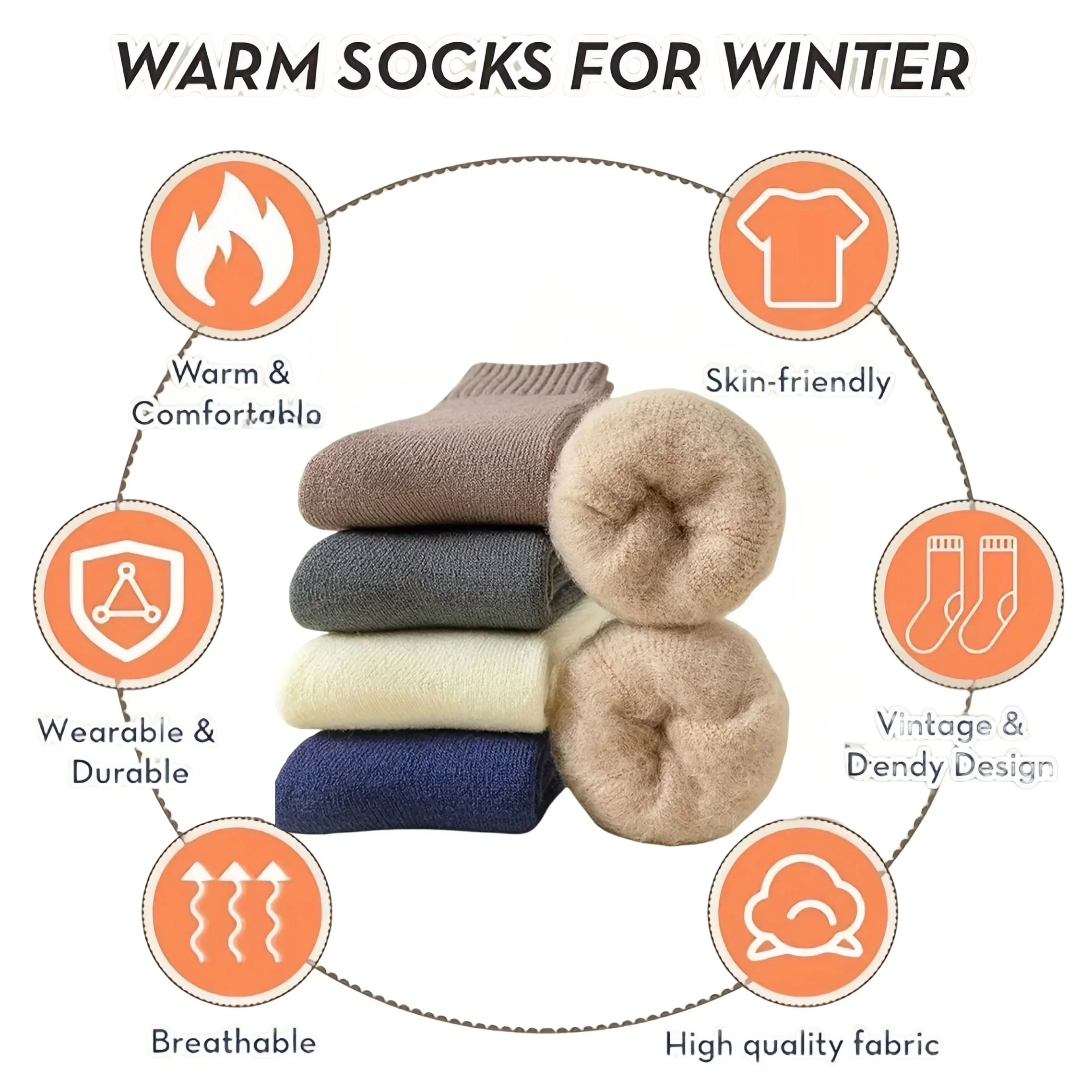 1/2/4/6/8/10/13/15/20Pairs Winter Thermal Socks for Men Women Cold Weather Insulated Socks Outdoor Hiking Skiing Warm Snow Thick