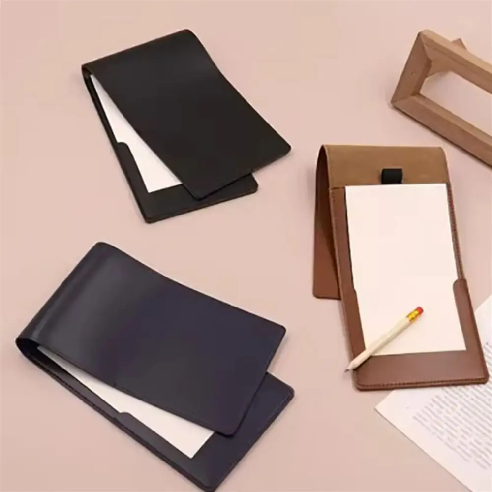 PU Leather Golf Score Book Black Brown Yardage Book Golf Scorecard Holder Lightweight Compact Score Notebook Golf Outdoor Sports