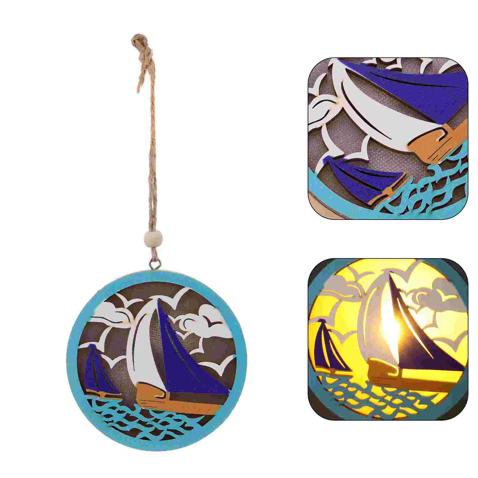 Surfboard Decorations Nautical Pendant Light Night Mediterranean Ceiling Coastal Retro Desktop