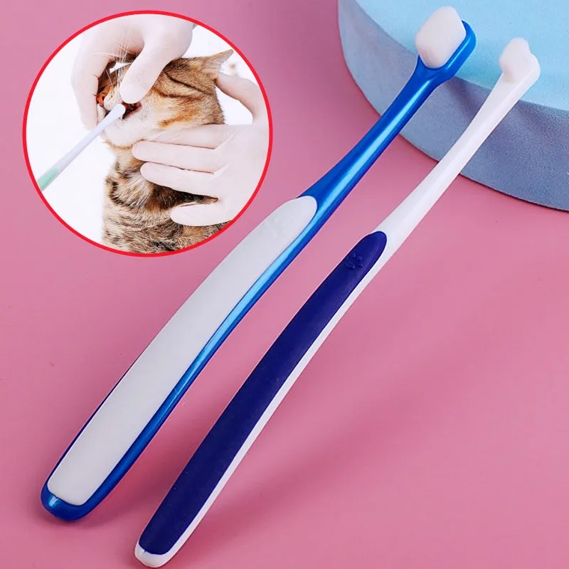 

Dog Toothbrush Mini Head Pet Toothbrush Soft Hair Toothbrushes for Dog Teeth Cleaning Rabbit Small Pet Toothbrushes Mouth Clean