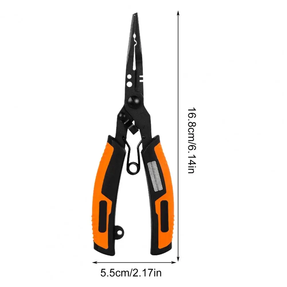 Multifunctional Fishing Pliers Portable Stainless Steel Fishing Pliers with Ergonomic Handle Multifunction Ring Opener for Pe